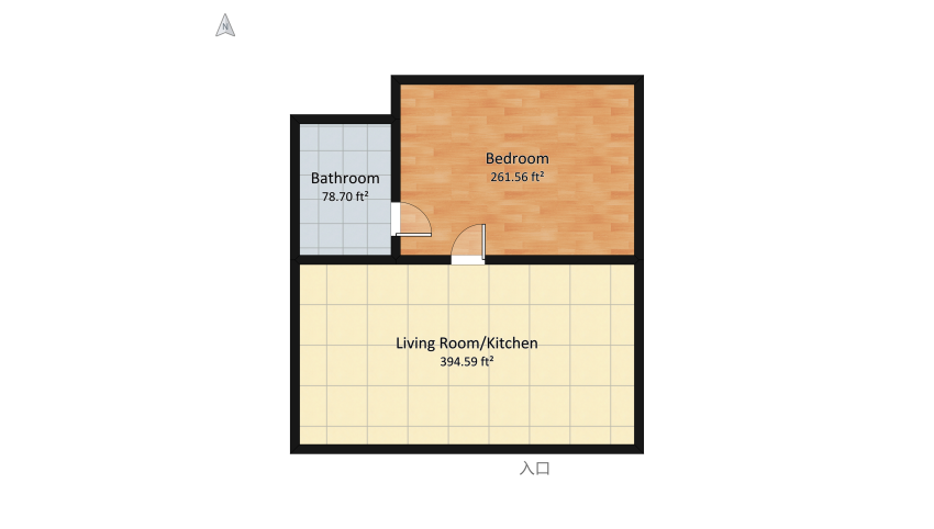 Apartment floor plan 74.87