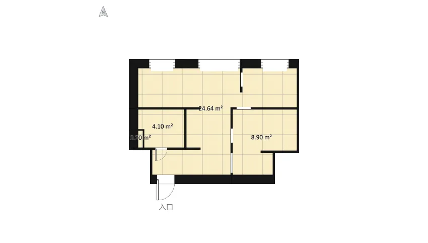 1ка floor plan 37.85