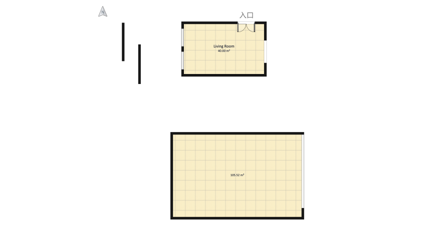 Traditional Living Area floor plan 80