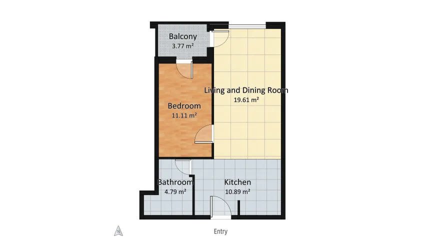 Modern condo floor plan 50.16