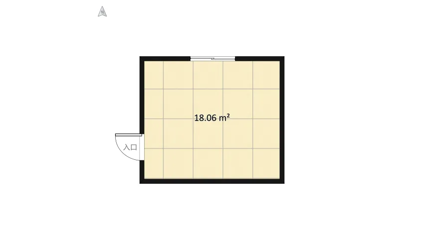 Mała sypialnia z wydzieloną garderobą floor plan 19.37