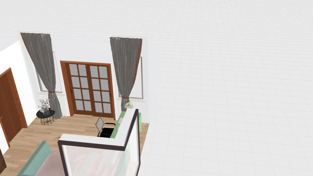 Dorm Single Room 3d design renderings