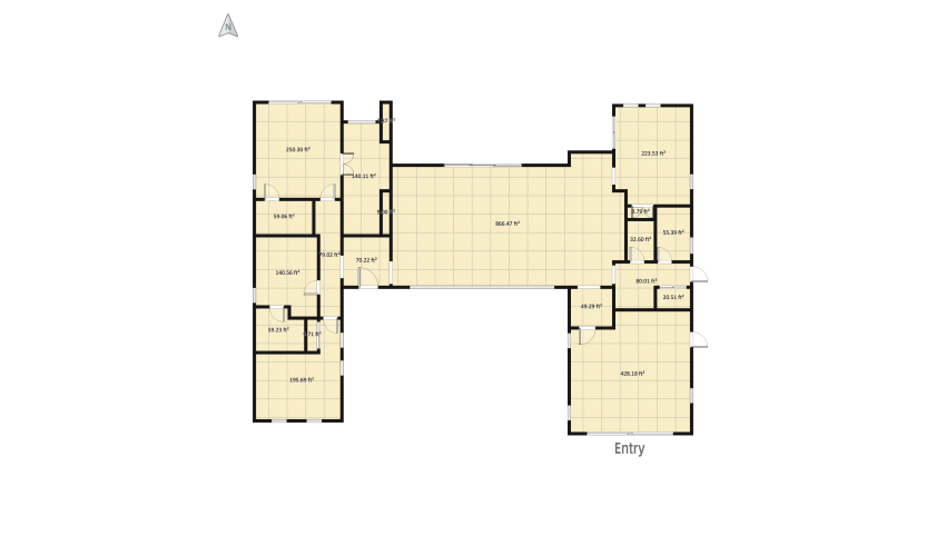 PALM SPRINGS  MID-CENTURY floor plan 842.46
