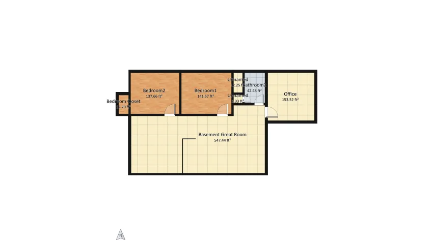Zionsville single story w/basement floor plan 444.82