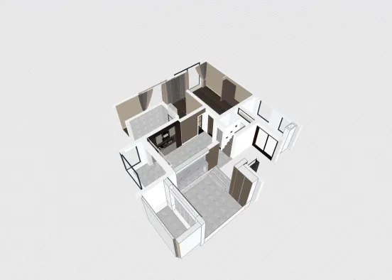 # 10 Sunken Ground Living Room Визуализация дизайна