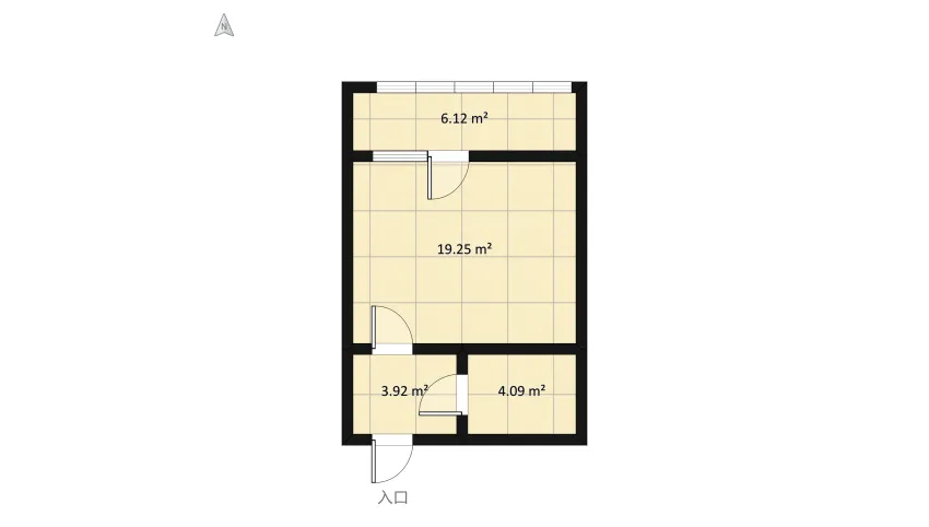 Студия 33,3 кв метра для девушки floor plan 33.39