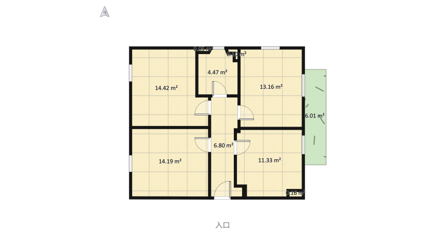 RIDOLFI open space floor plan 77.55