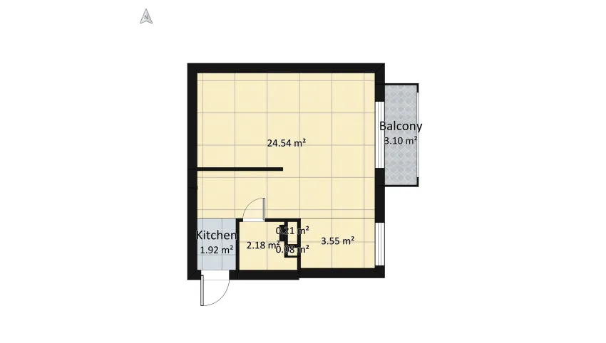 Odnushka_main_red-1 floor plan 35.56