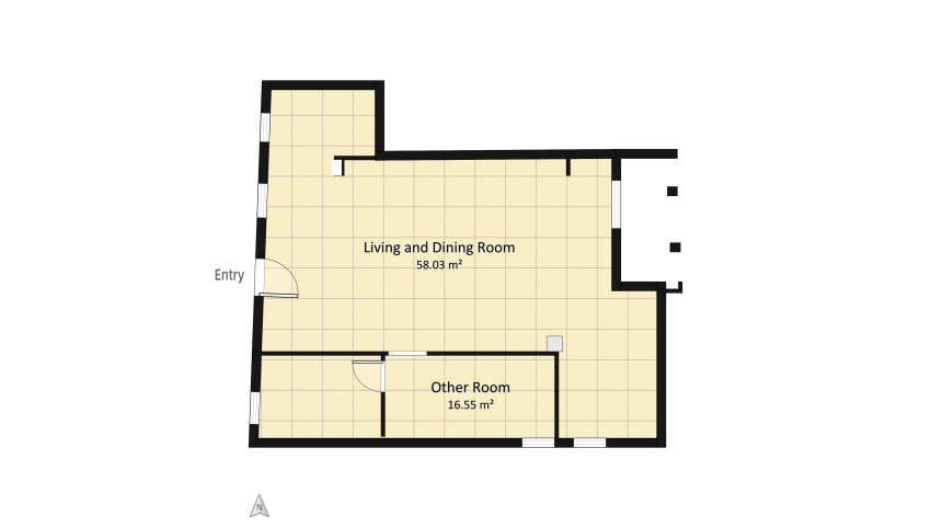Sala  floor plan 74.58
