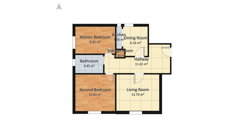 Appartamento-lavorialbagno floor plan 133.82