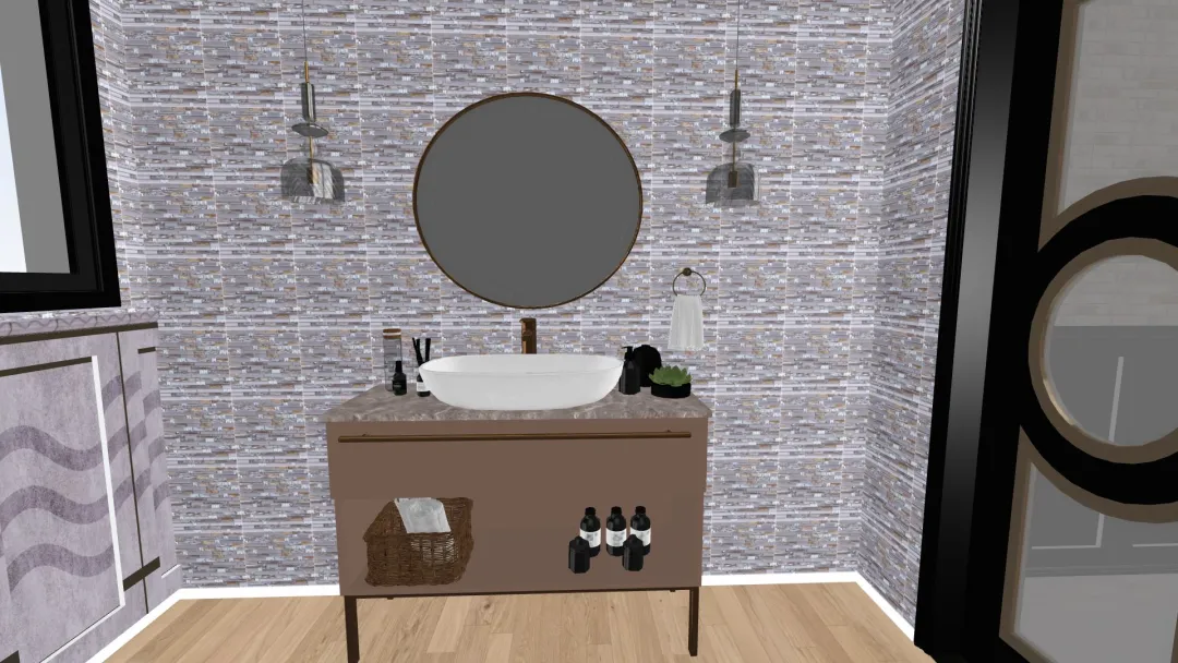 brick 1 bedroom condo 3d design renderings