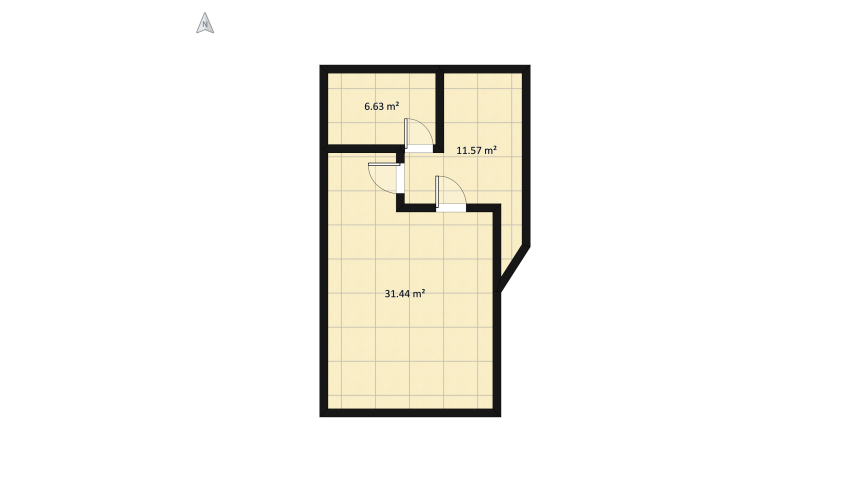 Room 1- Classic Black and White floor plan 21.82