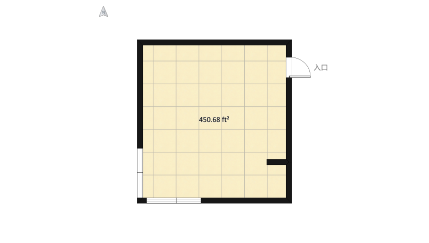 Scandinavian Style Living Room floor plan 45.25