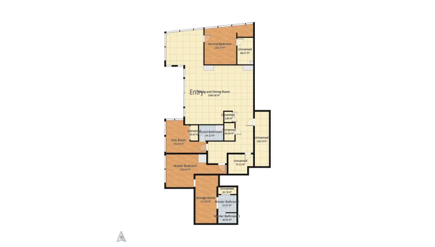 Penthouse in Chicago floor plan 224.21