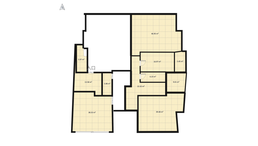 Copy of 4 habitaciones arriba Patio en salon floor plan 654.51