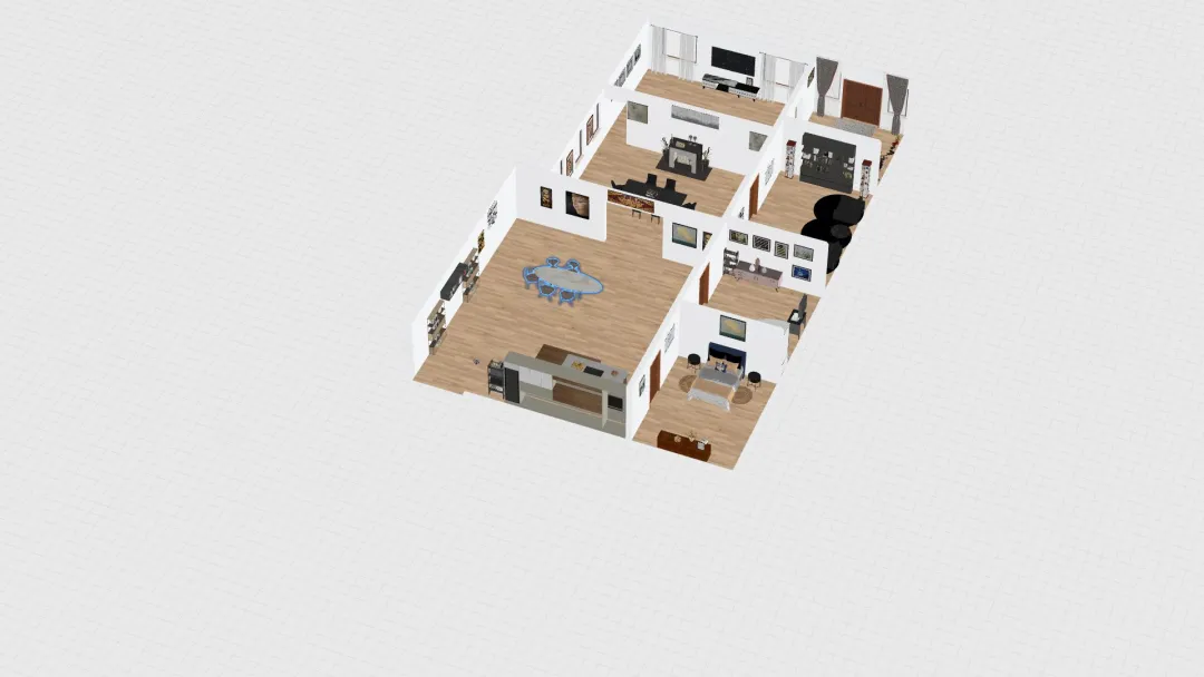 2-story family house 3d design renderings