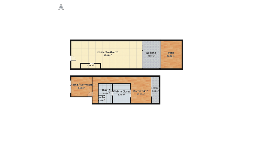 Proyecto Casa 2 Niveles floor plan 105.38