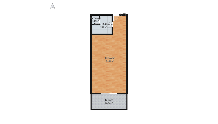 Habitación Oriental luxury floor plan 82.85