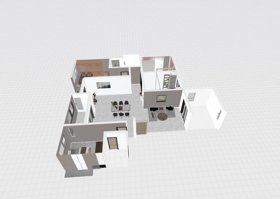 11 Three Bedroom Large Floor Plan_copy Design Rendering