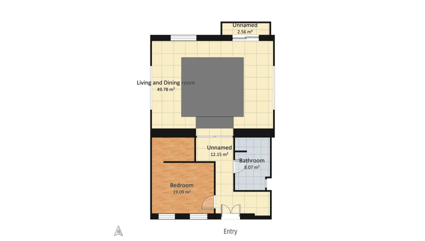 Kill Bill inspired sunken living room floor plan 91.66