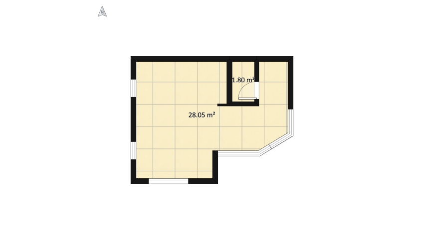 Tiny Villa -1 floor plan 29.86
