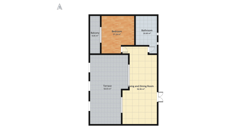 Mediterranean holiday apartment floor plan 183.31