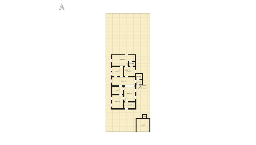 Double entrance bedroom floor plan 653.12