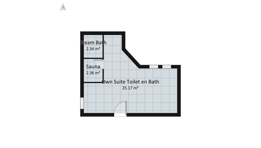 Master's Own Suite Toilet en Bath floor plan 33.47