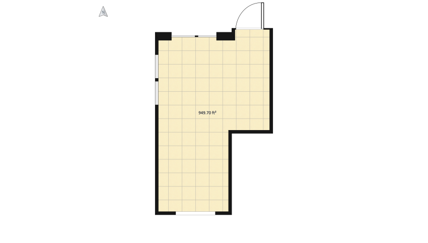 Copy of Multi Floor Demo 3 - Living room with tall ceiling floor plan 93.47