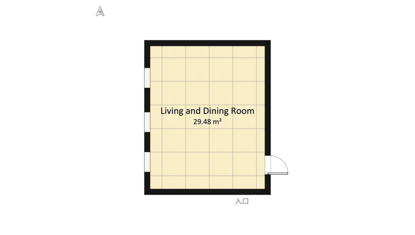 Industrial Living Room floor plan 32.17