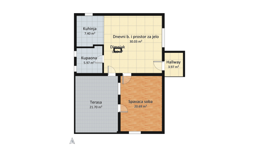 Kliska kat - prijedlog floor plan 89.89