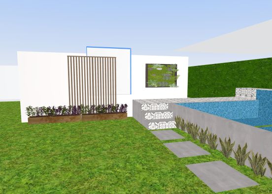 existing garage w pool (garage push back) Design Rendering