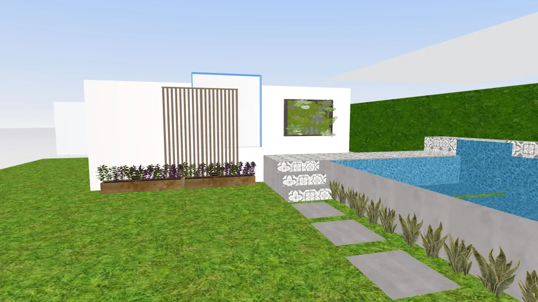 existing garage w pool (garage push back) 3d design renderings