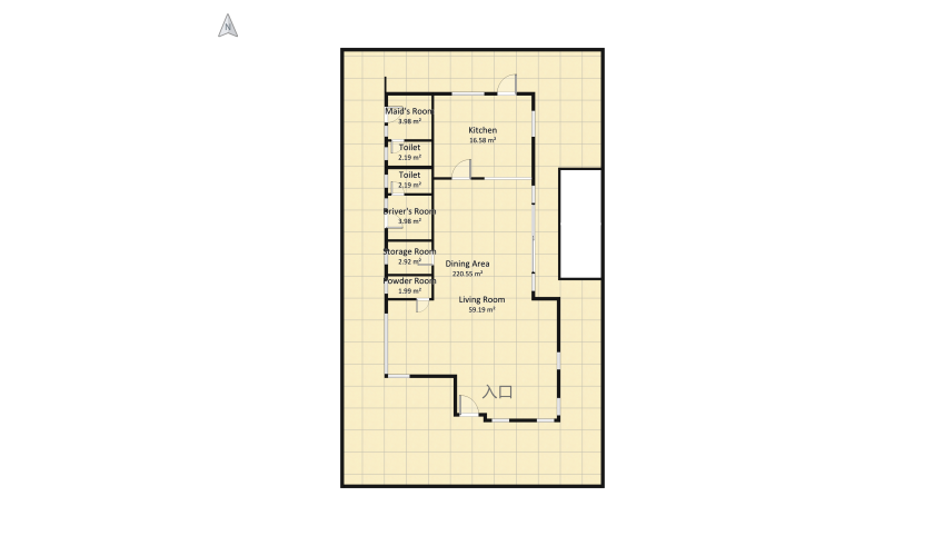 Roman Residence - Bohemian Retro Design floor plan 531.71