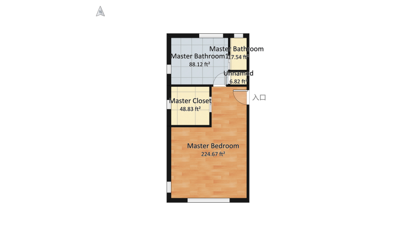 Primary Bathroom & WIC Remodel floor plan 39.96
