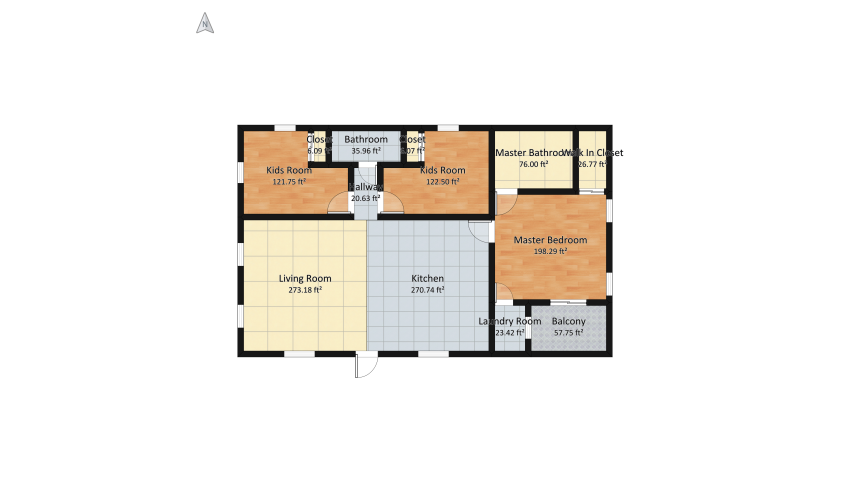Silverthorn Family Apartment floor plan 131.2