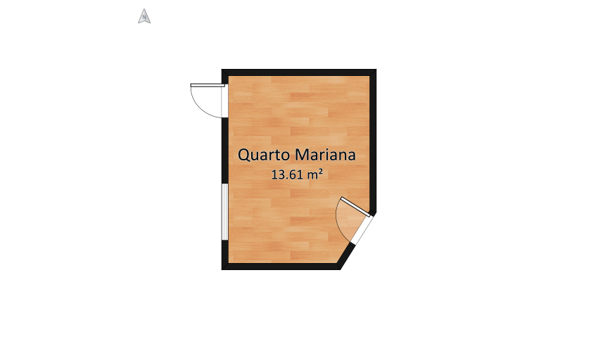 Quarto Mariana floor plan 14.74