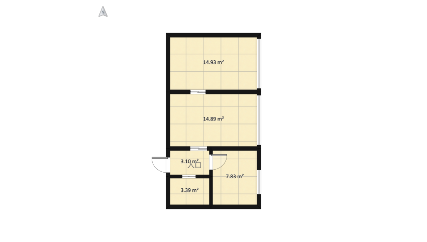 Little apartman floor plan 51.14