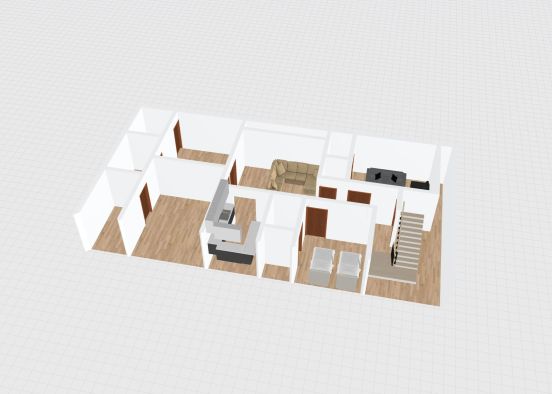 Copy of Copy of 30x60 house plan 3 rooms 1 Design Rendering