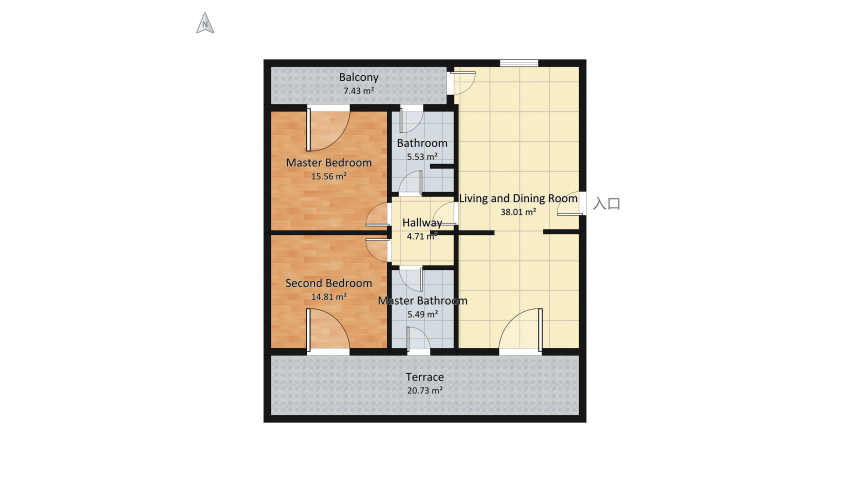 appartamento 100mq bandito floor plan 112.28