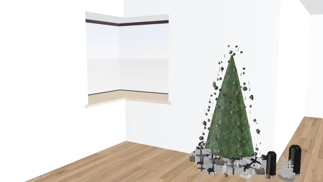 christmas living room 3d design renderings