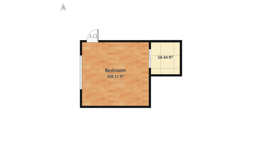 Bedroom floor plan 32.65