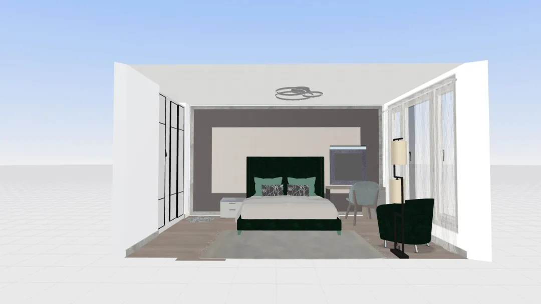 ольги спальня 3d design renderings