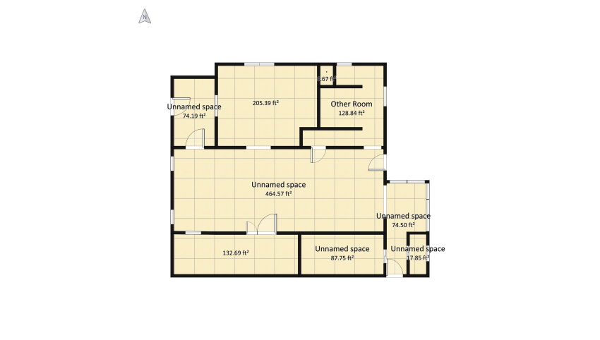Our House in-line kitchen floor plan 120.98