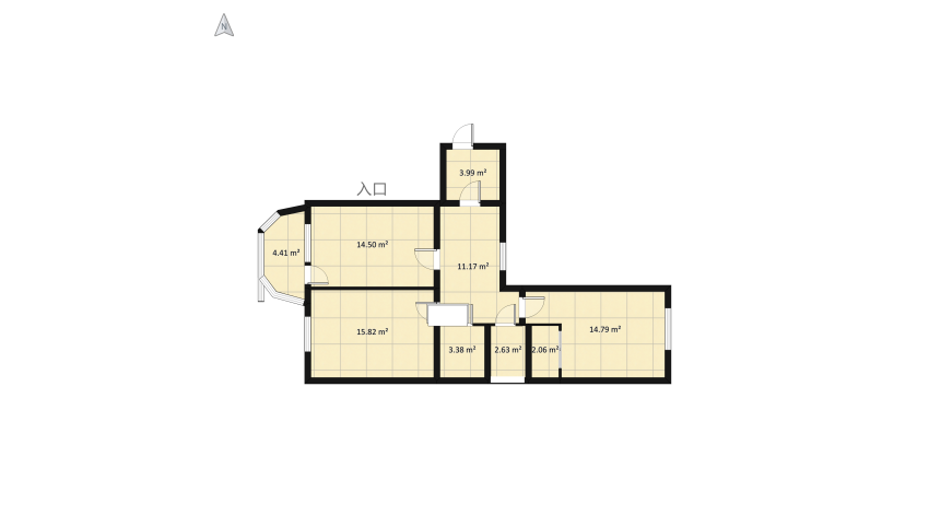 Квартира Дмитрий floor plan 83.81