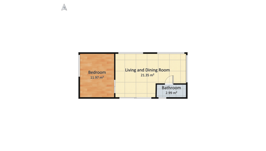 Chic Tiny House floor plan 38.82