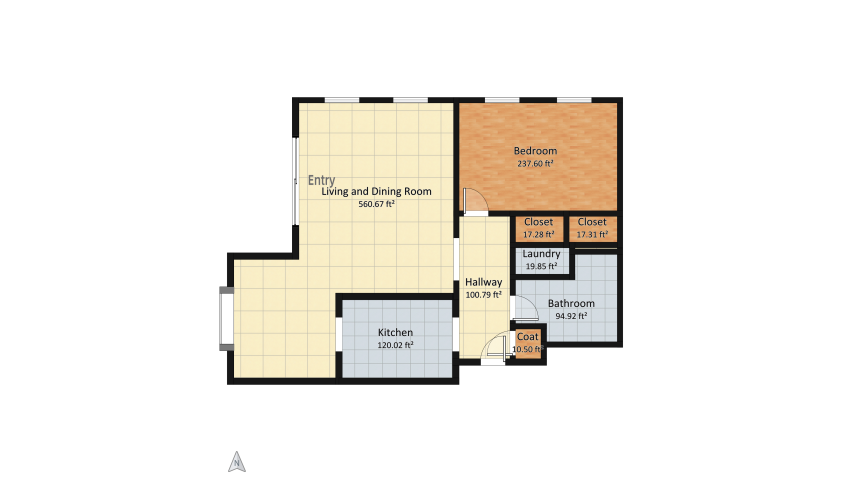 Apartment floor plan 109.59
