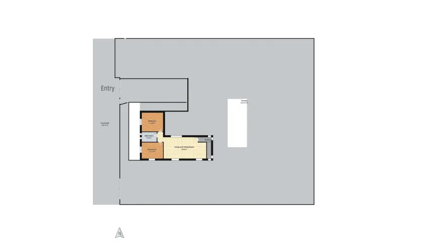 variante porta Villa 24 solo un piano area esterna floor plan 1552