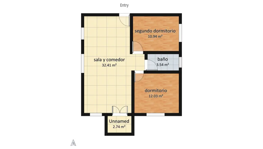 casa zafiro II floor plan 58.92