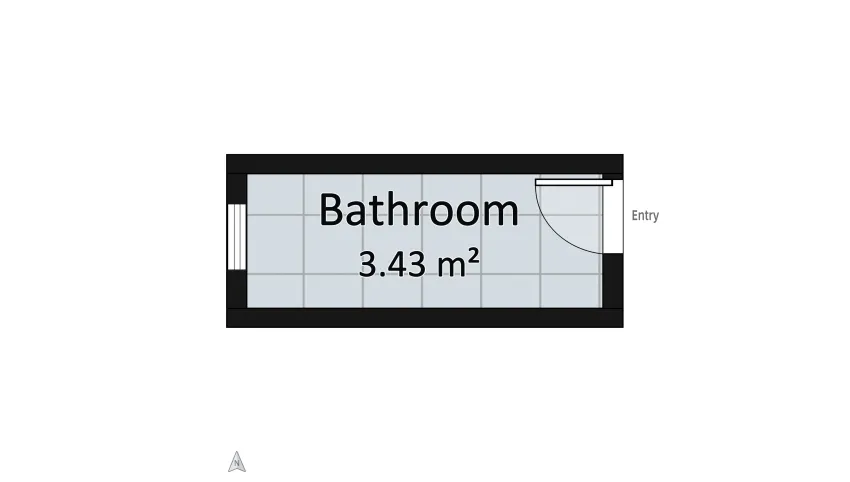 Baño Principal floor plan 3.43